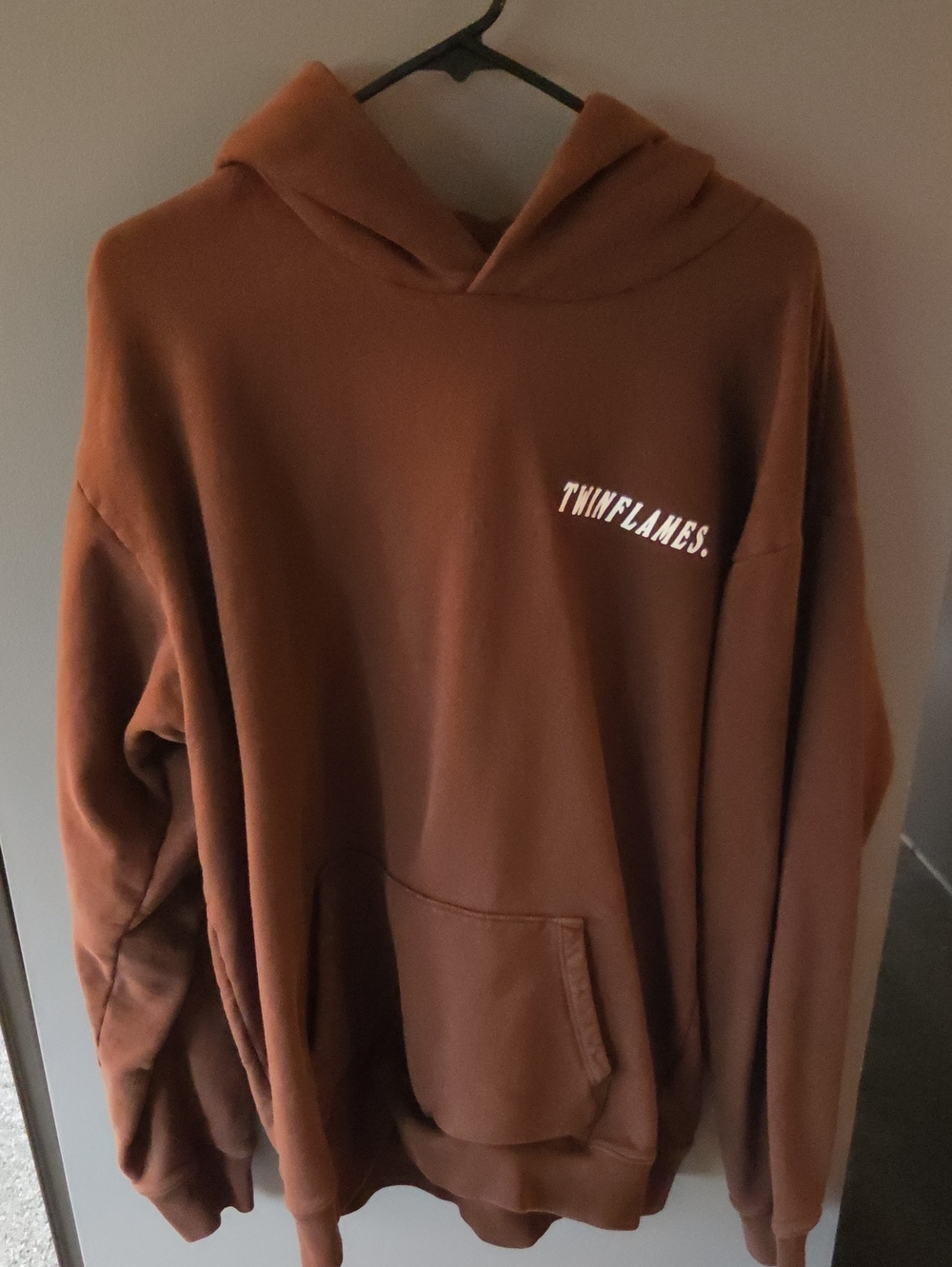 Twin Flames Brown Pullover Hoodie - Relaxed Casual Sweatshirt